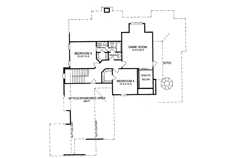 Dream House Plan - Floor Plan - Upper Floor for Traditional House Plan #952-142 - 4 bed, 3 bath