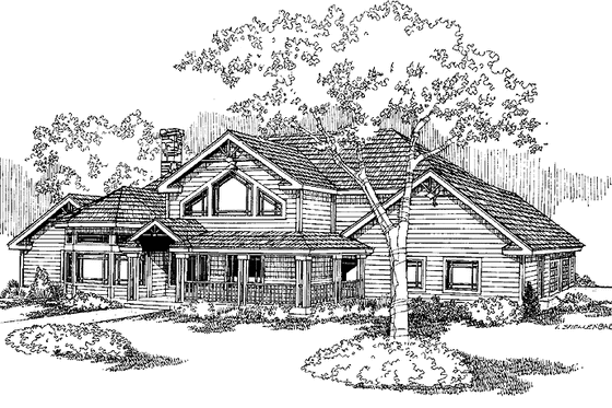 Exterior - Front Elevation 3 for Contemporary House Plan #60-657 - 3 bed, 2 bath