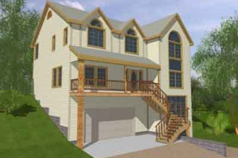 House Blueprint - Traditional Exterior - Front Elevation Plan #117-154