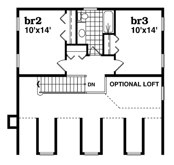 Architectural House Design - Victorian Floor Plan - Upper Floor Plan #47-907
