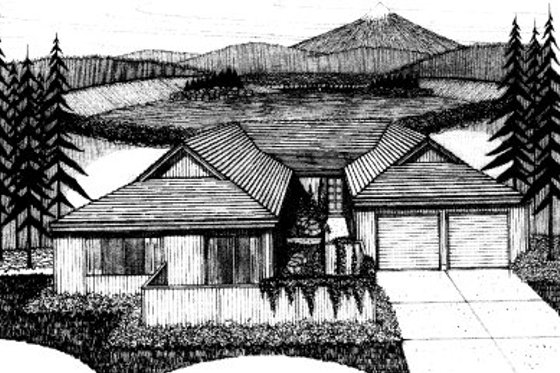 Exterior - Front Elevation House Plan #303-267 - 2 bed, 1 bath