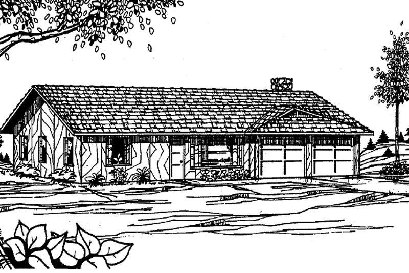 Home Plan - Ranch Exterior - Front Elevation Plan #60-753