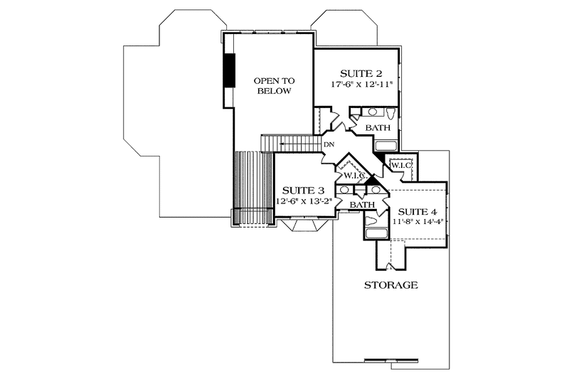 Home Plan - Floor Plan - Upper Floor for Traditional House Plan #453-394 - 4 bed, 3.5 bath