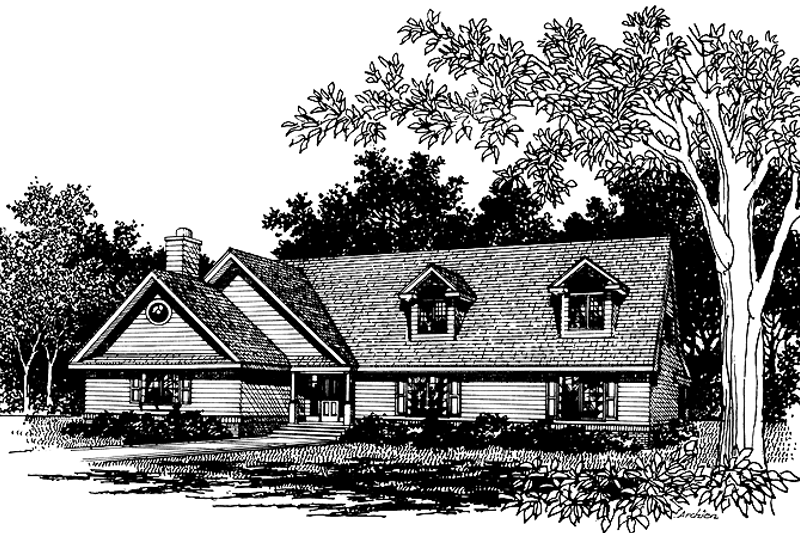 Architectural House Design - Ranch Exterior - Front Elevation Plan #1051-11