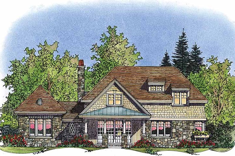 Home Plan - Exterior - Rear Elevation for Country House Plan #1016-69 - 4 bed, 3 bath