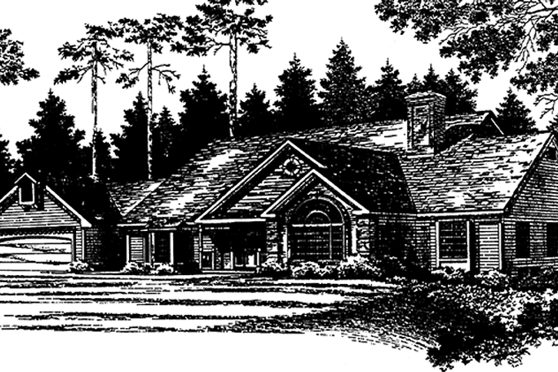 Architectural House Design - Country Exterior - Front Elevation Plan #1001-109