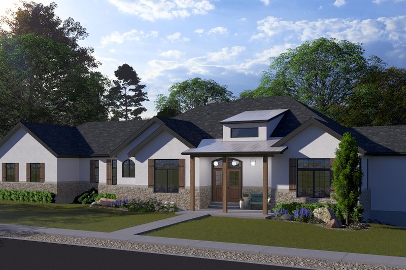 House Blueprint - Exterior - Front Elevation 4 for Farmhouse House Plan #1060-238 - 3 bed, 2.5 bath