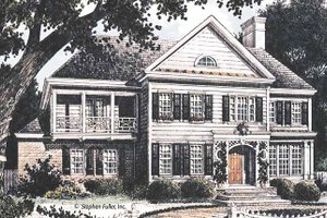House Design - Exterior - Front Elevation for Country House Plan #429-362 - 4 bed, 3.5 bath