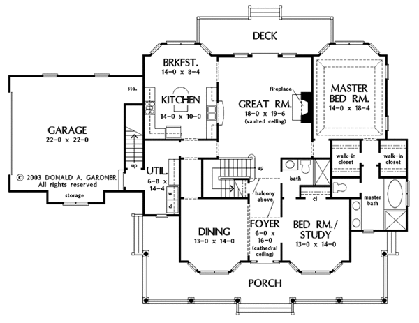 Architectural House Design - Country Floor Plan - Main Floor Plan #929-699