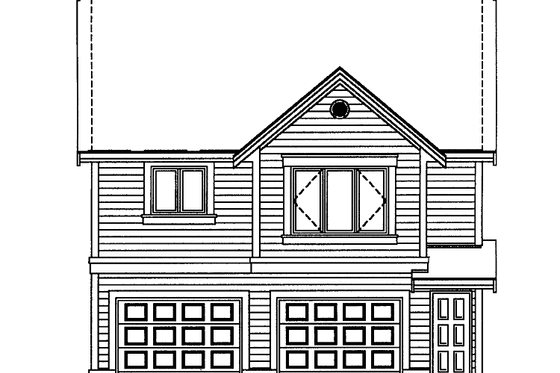 Exterior - Rear Elevation 4 for Farmhouse House Plan #47-1079 - 1 bed, 1 bath