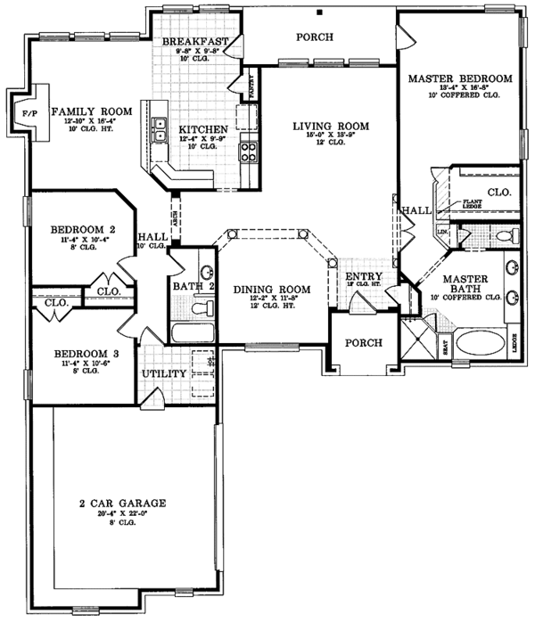 House Design - European Floor Plan - Main Floor Plan #952-7