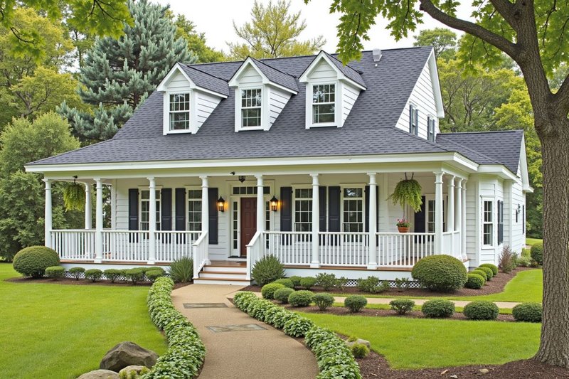 Architectural House Design - Exterior - Front Elevation 3 for Farmhouse House Plan #3-253 - 5 bed, 2.5 bath