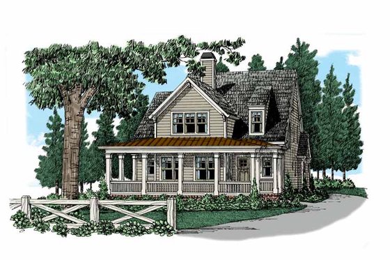 Exterior - Front Elevation 3 for Colonial House Plan #927-944 - 3 bed, 2.5 bath