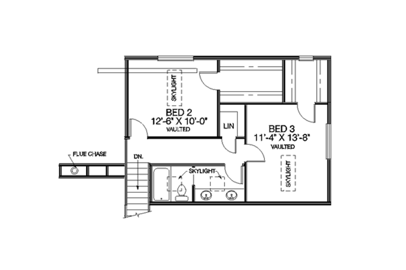House Plan Design - Floor Plan - Upper Floor for Traditional House Plan #60-182 - 3 bed, 2.5 bath