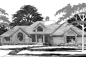 House Blueprint - Exterior - Front Elevation for Traditional House Plan #472-118 - 3 bed, 2.5 bath