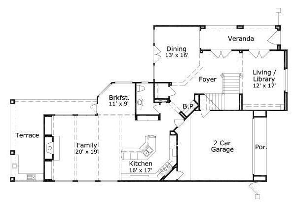 European Floor Plan - Main Floor Plan #411-459