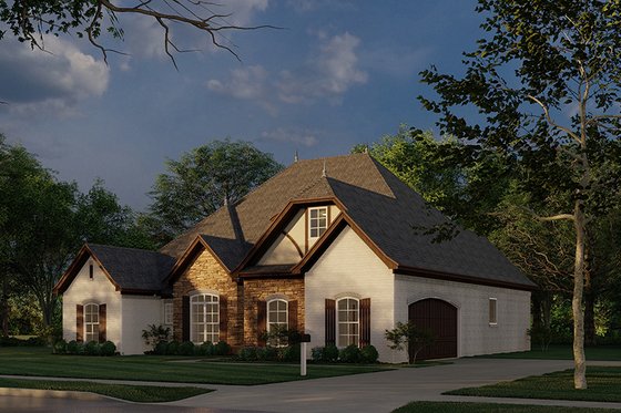 Exterior - Other Elevation for European House Plan #923-28 - 4 bed, 3 bath