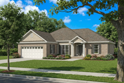 Traditional Style House Plan - 3 Beds 2 Baths 1560 Sq/Ft Plan #17-1143 Exterior 