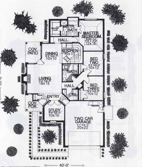 Colonial Floor Plan - Main Floor Plan #310-764