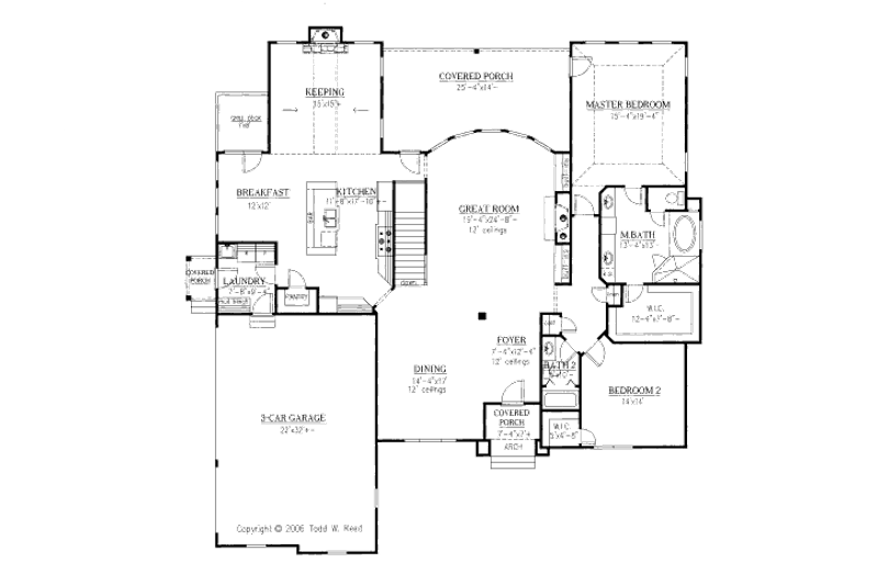 Home Plan - Floor Plan - Main Floor for European House Plan #437-48 - 4 bed, 4 bath