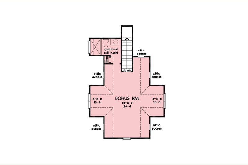Architectural House Design - Floor Plan - Other Floor for Ranch House Plan #929-1164 - 4 bed, 2.5 bath