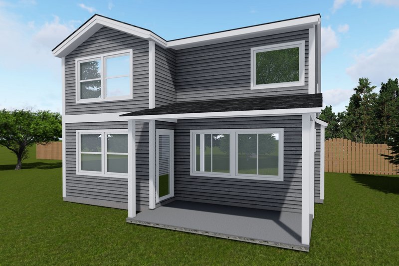 Home Plan - Exterior - Rear Elevation for Craftsman House Plan #53-626 - 4 bed, 2.5 bath