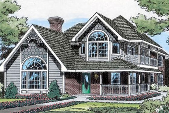 Exterior - Front Elevation for Traditional House Plan #312-442 - 4 bed, 2.5 bath