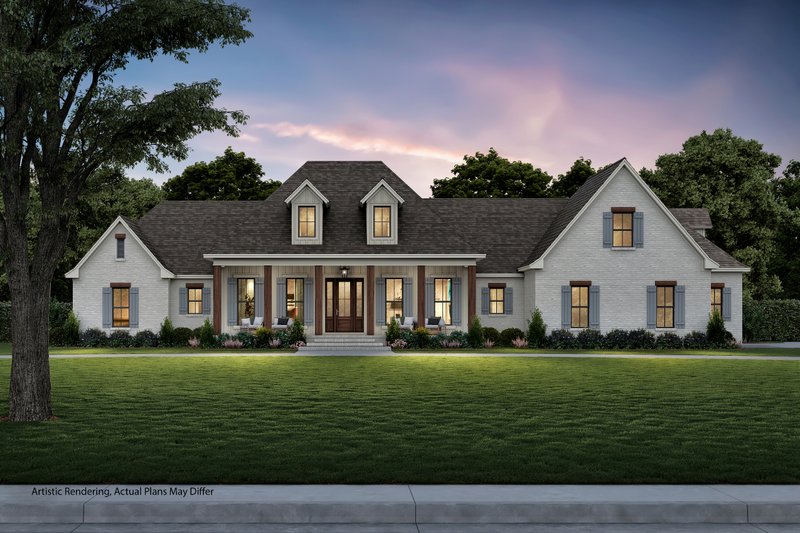 Architectural House Design - Country Exterior - Front Elevation Plan #430-135