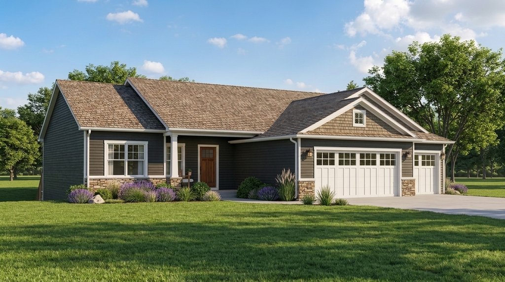 Exterior - Front Elevation 2 for Craftsman House Plan #1064-133 - 2 bed, 2 bath