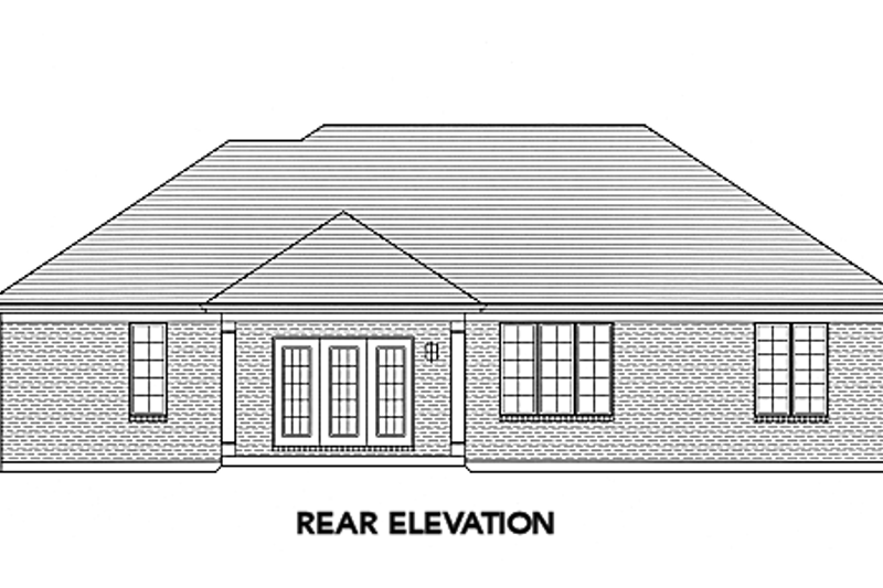 Home Plan - Exterior - Rear Elevation for Traditional House Plan #46-463 - 3 bed, 2 bath
