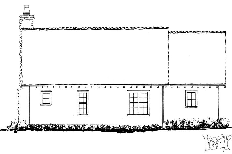 House Blueprint - Exterior - Rear Elevation for Cabin House Plan #942-59 - 2 bed, 2 bath