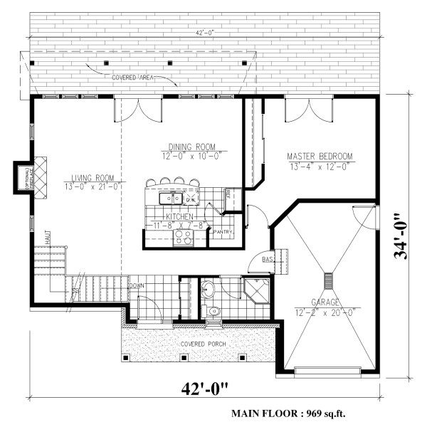 Cottage Floor Plan - Main Floor Plan #138-341