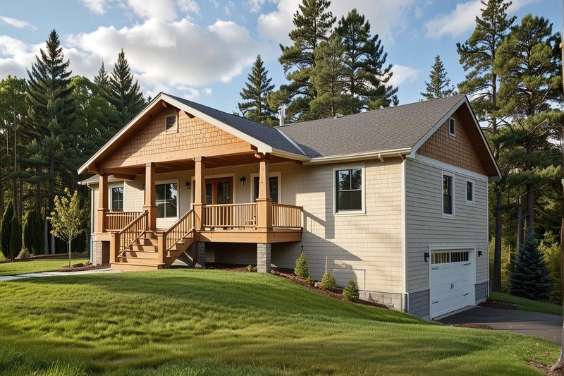Architectural House Design - Exterior - Front Elevation 2 for Traditional House Plan #117-449 - 3 bed, 2 bath