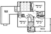 European Style House Plan - 4 Beds 3.5 Baths 3904 Sq/Ft Plan #417-393 