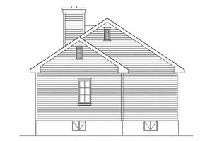 Exterior - Rear Elevation for Ranch House Plan #22-615 - 3 bed, 2 bath