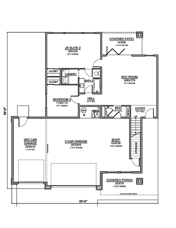 Contemporary Floor Plan - Main Floor Plan #1073-38