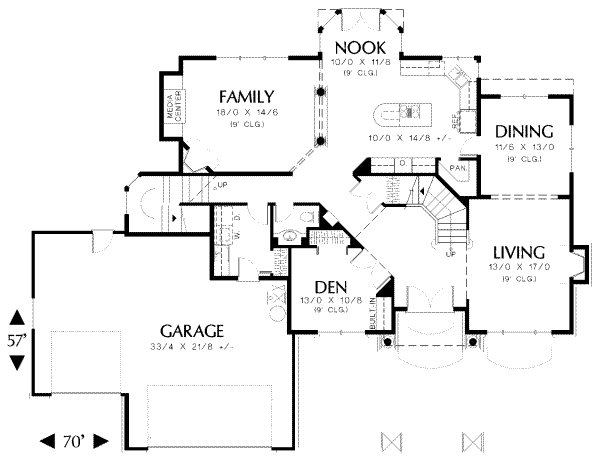 Home Plan - Mediterranean Floor Plan - Main Floor Plan #48-182