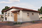 Adobe / Southwestern Style House Plan - 1 Beds 1 Baths 495 Sq/Ft Plan #1106-189 Exterior 