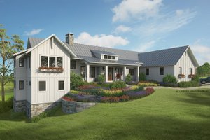 Home Plan - Farmhouse Exterior - Front Elevation Plan #928-338