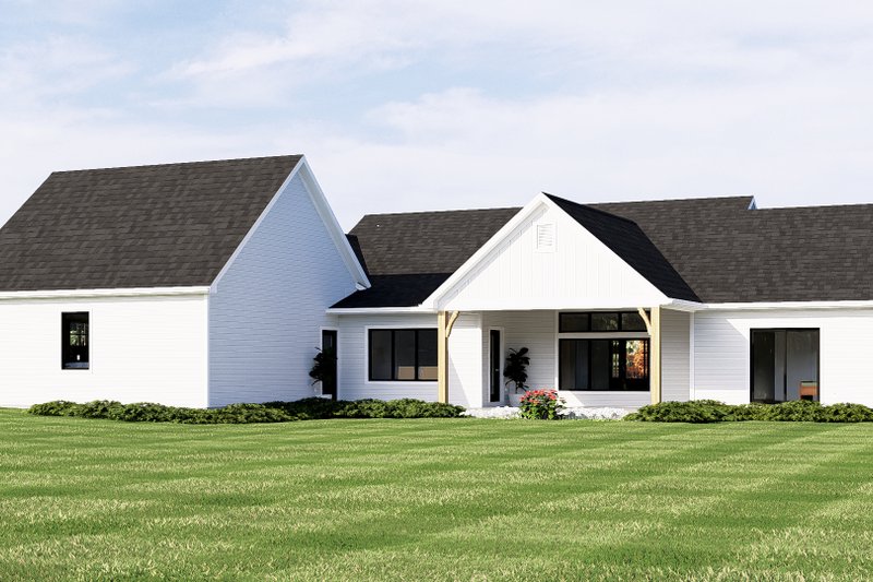 Home Plan - Exterior - Rear Elevation for Farmhouse House Plan #1064-123 - 2 bed, 2 bath