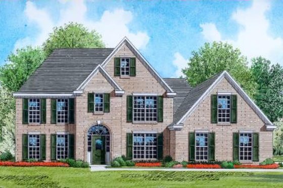 Exterior - Front Elevation for Traditional House Plan #424-40 - 3 bed, 3.5 bath