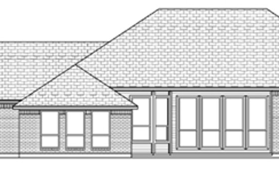 Exterior - Rear Elevation for European House Plan #84-521 - 4 bed, 2.5 bath