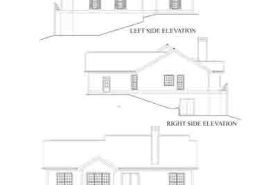 Exterior - Rear Elevation for Traditional House Plan #71-143 - 3 bed, 2 bath
