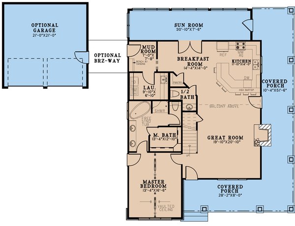 Home Plan - Craftsman Floor Plan - Main Floor Plan #923-295