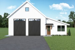 Barndominium Exterior - Front Elevation Plan #1070-243