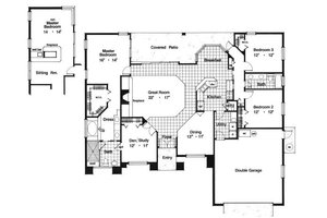 Floor Plan - Main Floor for Mediterranean House Plan #417-197 - 3 bed, 2 bath