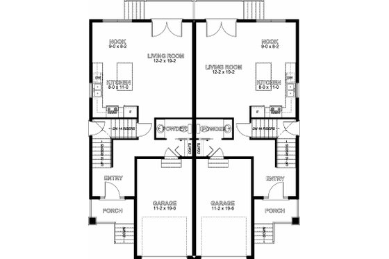 Craftsman Floor Plan - Main Floor Plan #126-197