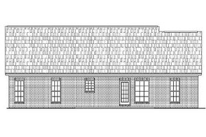 Exterior - Rear Elevation for Ranch House Plan #430-10 - 3 bed, 2 bath
