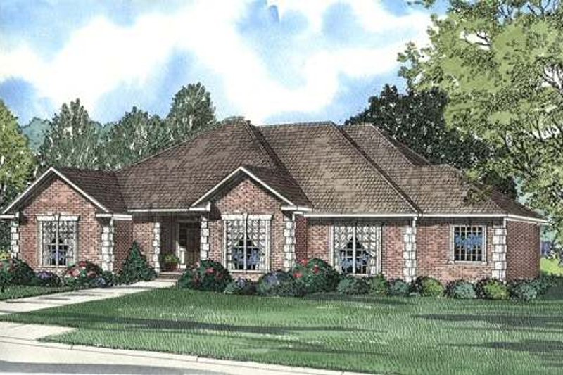 Dream House Plan - European Exterior - Front Elevation Plan #17-1035