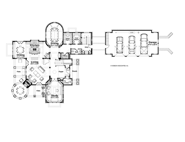 Craftsman Floor Plan - Main Floor Plan #928-232